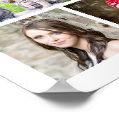 Afstuderen 41 Fotocollage Confetti Aangepaste kleu Poster (Hoek)