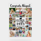 Afstuderen 42 jaar Photo Collage Script-klasse Acryl Bord (Voorkant)