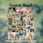Afstuderen 42 jaar Photo Collage Script-klasse Acryl Bord (Neutraal)