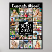 Afstuderen 42 jaar Photo Collage Script-klasse Poster (Voorkant)