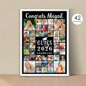 Afstuderen 42 jaar Photo Collage Script-klasse Poster