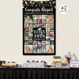 Afstuderen 42 jaar Photo Collage Script-klasse Spandoek