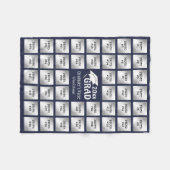 Afstuderen 44 Foto collage (bewerkbare BLUE) Fleece Deken (Voorkant (Horizontaal))