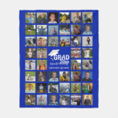 Afstuderen 44 Foto Collage | Naam en school Fleece Deken (Voorkant)