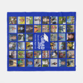 Afstuderen 44 Foto Collage | Naam en school Fleece Deken (Voorkant (Horizontaal))