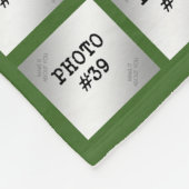 Afstuderen 44 Fotocollage (bewerkbare GROEN) Fleece Deken (Hoek)