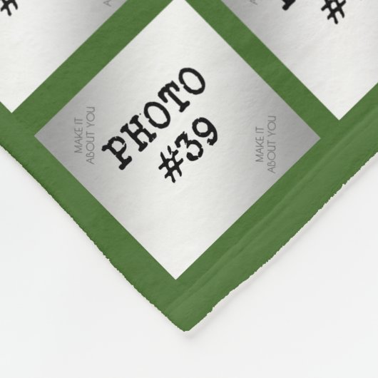 Afstuderen 44 Fotocollage (bewerkbare GROEN) Fleece Deken (Hoek)