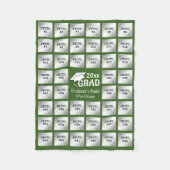 Afstuderen 44 Fotocollage (bewerkbare GROEN) Fleece Deken (Voorkant)