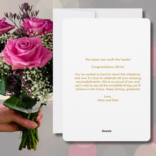 Afstuderen 4 Aangepaste foto's, Afstuderen, Goud & Feestdagenkaart