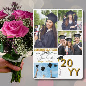 Afstuderen 4 Aangepaste foto's, Afstuderen, Goud & Feestdagenkaart