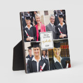 Afstuderen 4 Foto Collage Gold Afstuderen Fotoplaat (Voorkant)