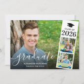 Afstuderen 4 Foto Collage Moderne Aankondiging (Voorkant)
