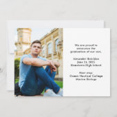 Afstuderen 4 Foto Collage Moderne Aankondiging (Achterkant)