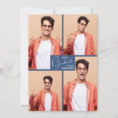 Afstuderen 4 Foto Collage Party Kaart (Voorkant)