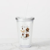Afstuderen 4 foto modern gepersonaliseerd eenvoudi acryl drinkbeker (Achterkant)