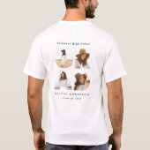 Afstuderen 4 foto modern gepersonaliseerd elegant t-shirt (Achterkant)