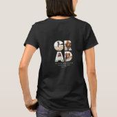 Afstuderen 4 foto modern gepersonaliseerd groen t-shirt (Achterkant)