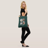 Afstuderen 4 foto modern gepersonaliseerd groen tote bag (Op model)