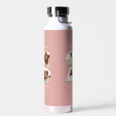 Afstuderen 4 foto modern gepersonaliseerd roze waterfles (Links)