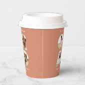 Afstuderen 4 foto modern gepersonaliseerd terracot papieren bekers (Rechts)