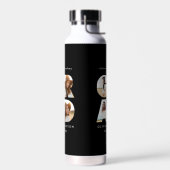 Afstuderen 4 foto modern gepersonaliseerd zwart waterfles (Links)