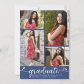 Afstuderen 4 Foto Moderne kalligrafie Haruw blauw Aankondiging (Voorkant)