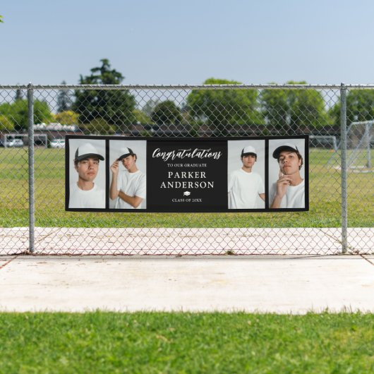Afstuderen 4 Fotocollage Gefeliciteerd Spandoek (Insitu)
