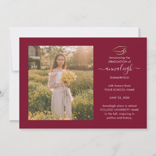 Afstuderen 4 Fotocollage Klasse van 2025 Aankondiging (Achterkant)