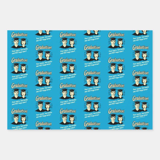 Afstuderen: 4 jaar, 2 boeken inpakpapier vel (Voorkant)