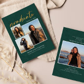 Afstuderen 4 Photo Collage Script Green Afstudeerd Aankondiging