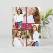 Afstuderen 4 Uitnodiging voor fotocollage (Staand voorkant)