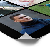 Afstuderen 54 Fotocollage Zwart Goud Pet Poster (Hoek)