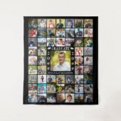 Afstuderen 55 Aangepaste kleur voor fotocollage ac Wandkleed (Voorkant)