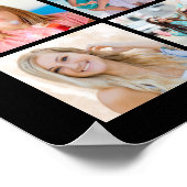 Afstuderen 55 Foto Collage Personaliseer uw kleur Poster (Hoek)