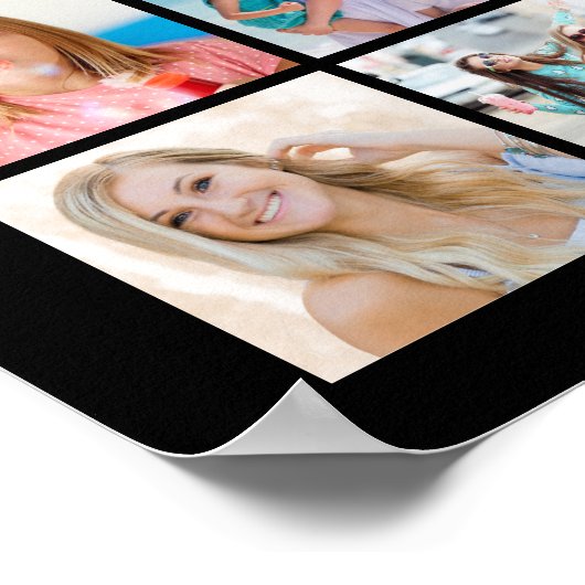 Afstuderen 55 Foto Collage Personaliseer uw kleur Poster (Hoek)