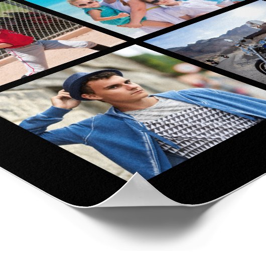 Afstuderen 55 Fotocollage Zwart Goud Pet Poster (Hoek)