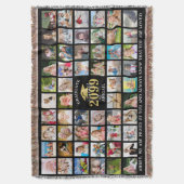 Afstuderen 57 jaar fotocollage op maat deken (Voorkant Verticaal)