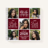 Afstuderen 5 Foto Collage Afstuderen Modern Guest Notitieboek (Voorkant)