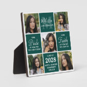 Afstuderen 5 Foto Collage Emerald Green Afstuderen Fotoplaat (Voorkant)