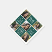 Afstuderen 5 Foto Collage Emerald Green Afstuderen Servet (Hoek)