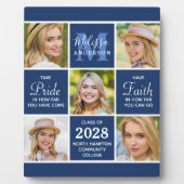 Afstuderen 5 Foto Collage Inspirerend Navy Blue Fotoplaat (Voorkant)