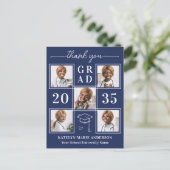 Afstuderen 5 foto gepersonaliseerd Afstuderen dank Briefkaart (Staand voorkant)