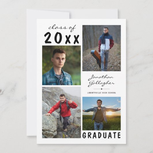 Afstuderen 5 Foto handgeschreven script Aankondiging (Voorkant)