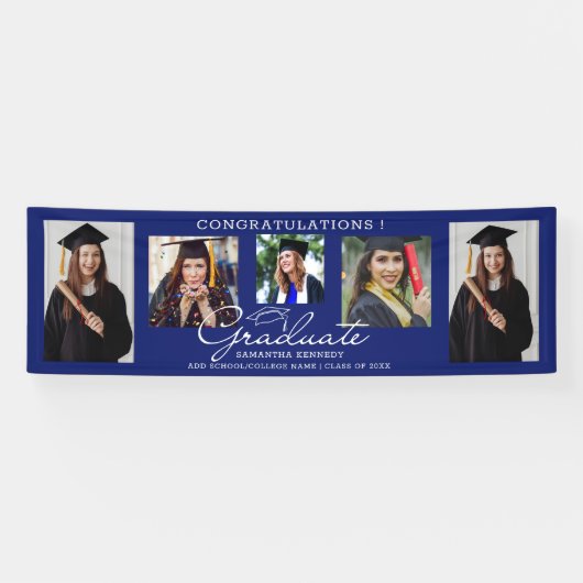 afstuderen 5 Fotocollage Gefeliciteerd met 2024 Bl Spandoek (Horizontaal)