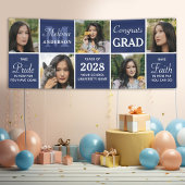 Afstuderen 5 Fotocollage gepersonaliseerd Afstuder Spandoek