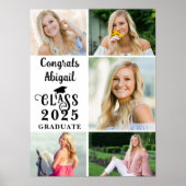 Afstuderen 5 Fotocollage Klasse Jaar Typografie Poster (Voorkant)