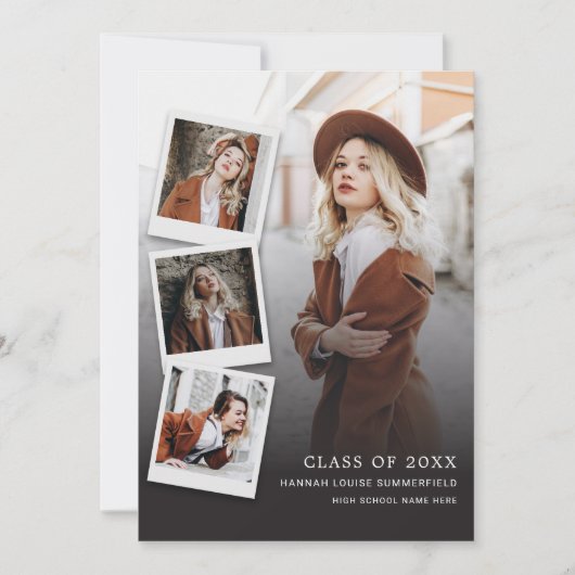 Afstuderen 5 Fotocollage Modern Afstudeerder 2025 Aankondiging (Voorkant)