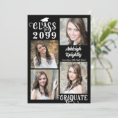 Afstuderen 5 foto's Stijlvol klassenjaar Aankondiging (Staand voorkant)