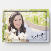 Afstuderen 5x7 Horizontale zwarte foto-rand Fotoplaat (voorkant)