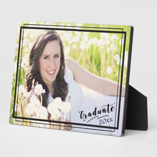 Afstuderen 5x7 Horizontale zwarte foto-rand Fotoplaat (Zijkant)